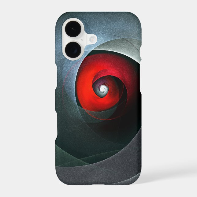 Red Swirl Artistic Modern Abstract Art Pattern #19 iPhone Case (Back)
