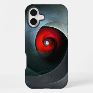 Red Swirl Artistic Modern Abstract Art Pattern #19 iPhone 16 Plus Case