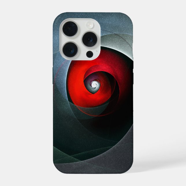 Red Swirl Artistic Modern Abstract Art Pattern #19 iPhone Case (Back)