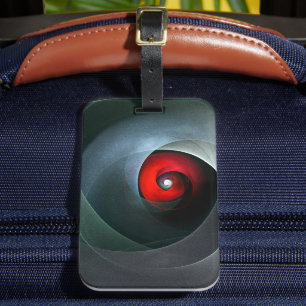 Red Swirl Artistic Modern Abstract Art Pattern #19 Luggage Tag
