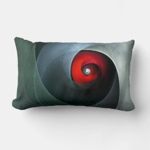 Red Swirl Artistic Modern Abstract Art Pattern #19 Lumbar Cushion