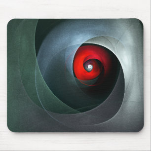 Red Swirl Artistic Modern Abstract Art Pattern #19 Mouse Pad