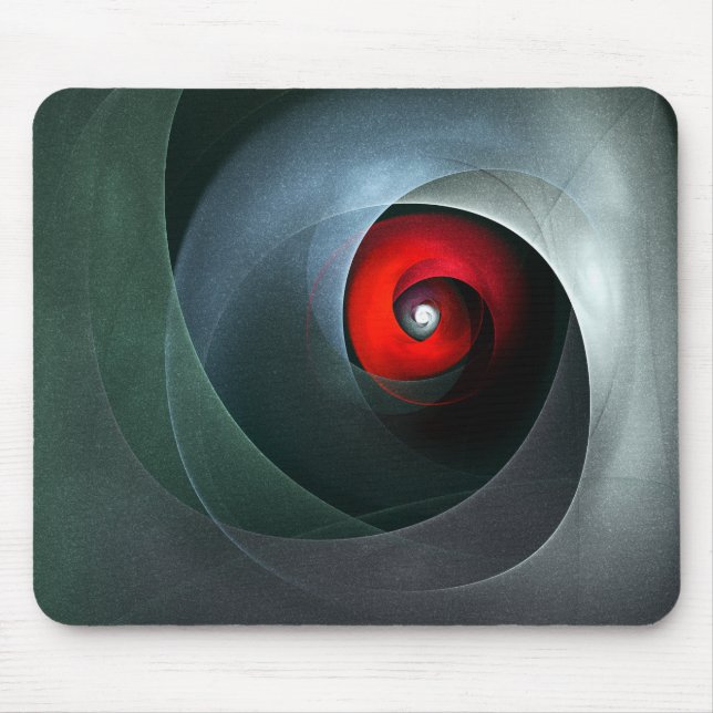 Red Swirl Artistic Modern Abstract Art Pattern #19 Mouse Pad (Front)