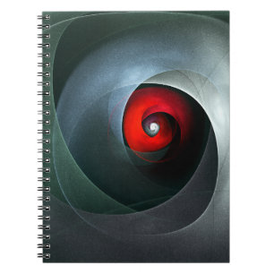 Red Swirl Artistic Modern Abstract Art Pattern #19 Notebook