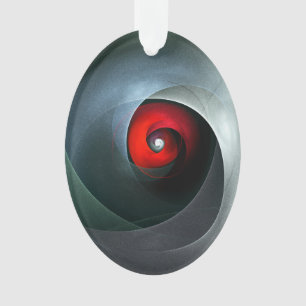 Red Swirl Artistic Modern Abstract Art Pattern #19 Ornament