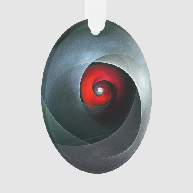 Red Swirl Artistic Modern Abstract Art Pattern #19 Ornament (Front)
