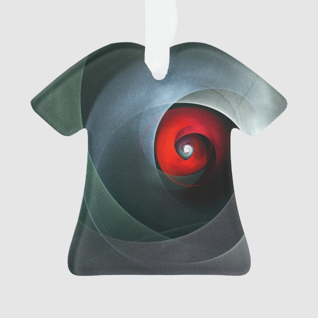 Red Swirl Artistic Modern Abstract Art Pattern #19 Ornament (Front)