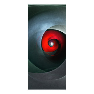 Red Swirl Artistic Modern Abstract Art Pattern #19 Rack Card