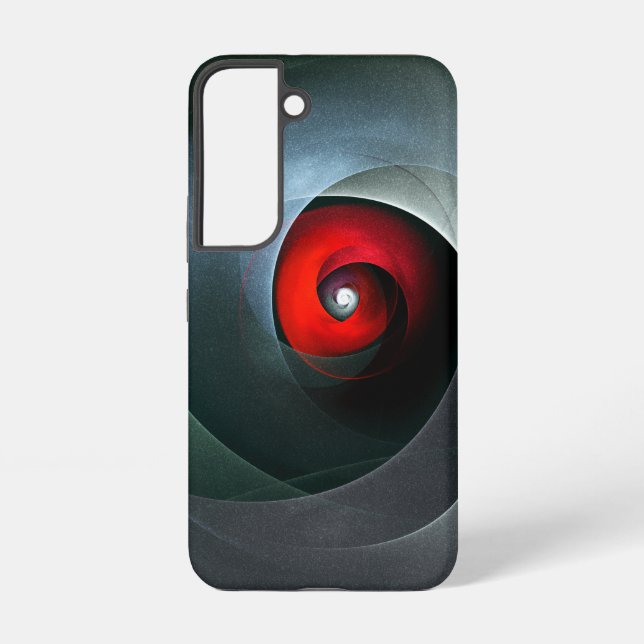 Red Swirl Artistic Modern Abstract Art Pattern #19 Samsung Galaxy S22 Case (Back)