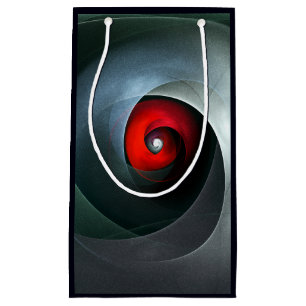 Red Swirl Artistic Modern Abstract Art Pattern #19 Small Gift Bag