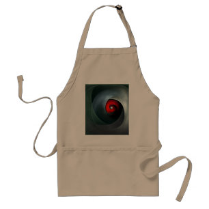 Red Swirl Artistic Modern Abstract Art Pattern #19 Standard Apron