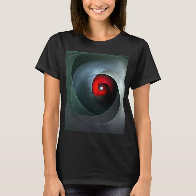 Red Swirl Artistic Modern Abstract Art Pattern #19 T-Shirt (Front)