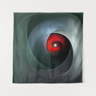Red Swirl Artistic Modern Abstract Art Pattern #19 Tapestry
