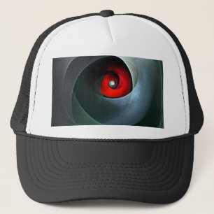 Red Swirl Artistic Modern Abstract Art Pattern #19 Trucker Hat