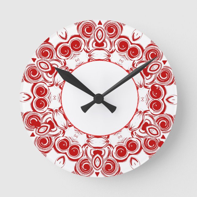Red Swirl Clock (Front)