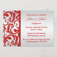 Red swirl engagement anniversary PERSONALIZE