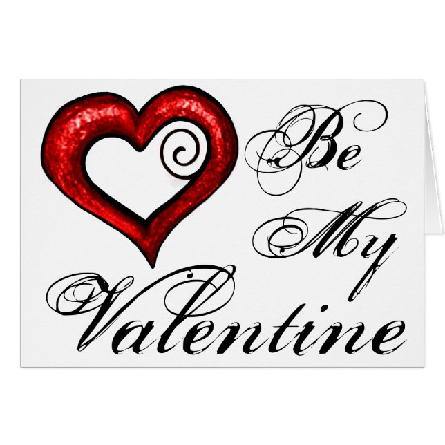 Red Swirl Heart (Front Horizontal)