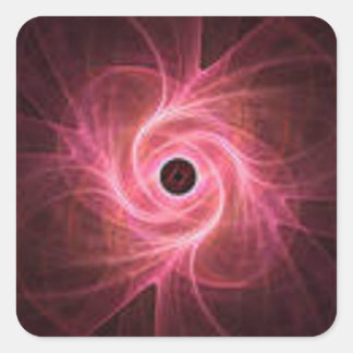 Red Swirl  Square Sticker