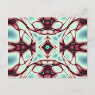 Red Swirls Abstract Art Postcard