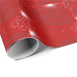 Red Swirls wrapping paper