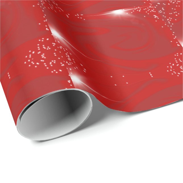 Red Swirls wrapping paper (Roll Corner)
