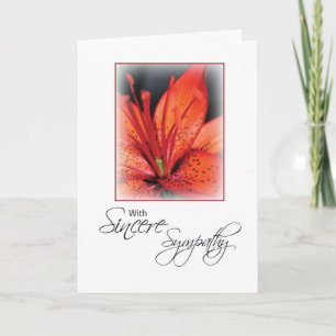 Red Sympathy Flower Card