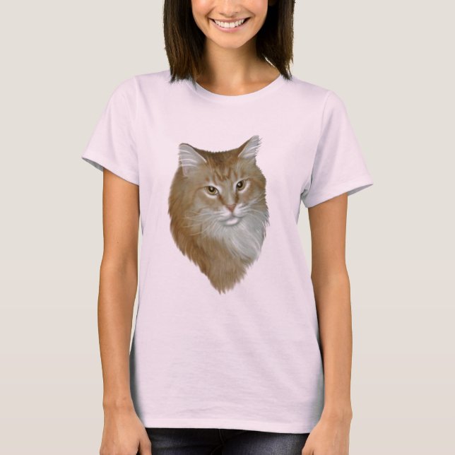 Red Tabby Maine Coon T-Shirt (Front)