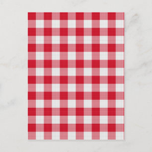 red table cloth postcard