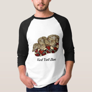 Red Tail Boa Basic 3/4 Sleeve Raglan T-Shirt