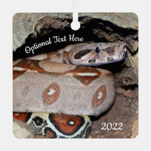 Red Tail Boa Constrictor Snake Metal Tree Decoration