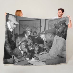 RED TAIL FIGHTER PILOTS FLEECE BLANKET