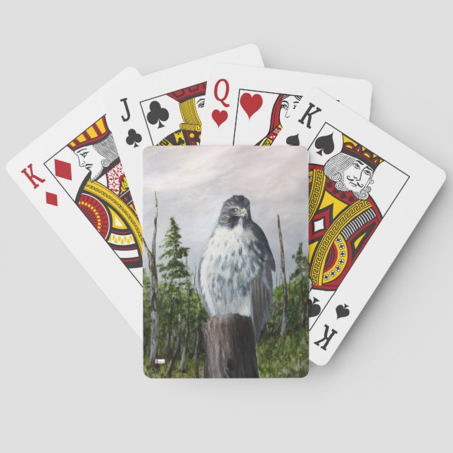 Red Tail Hawk Bycycle Playing Cards (Back)