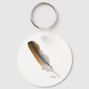 Red-tail Hawk feather Key Ring