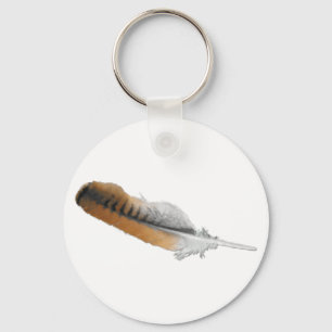 Red-tail Hawk feather Key Ring