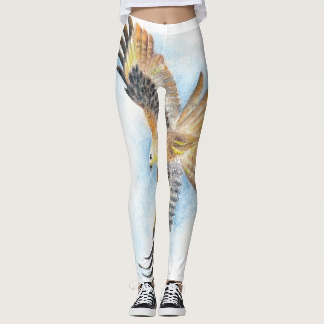 Red Tail Hawk Leggings (Front)