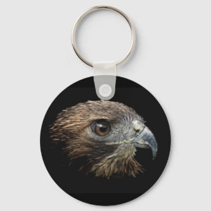 Red-tail Hawk pastel Key Ring