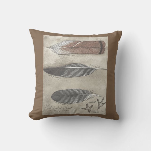 Red Tail Hawk - pillow (Front)