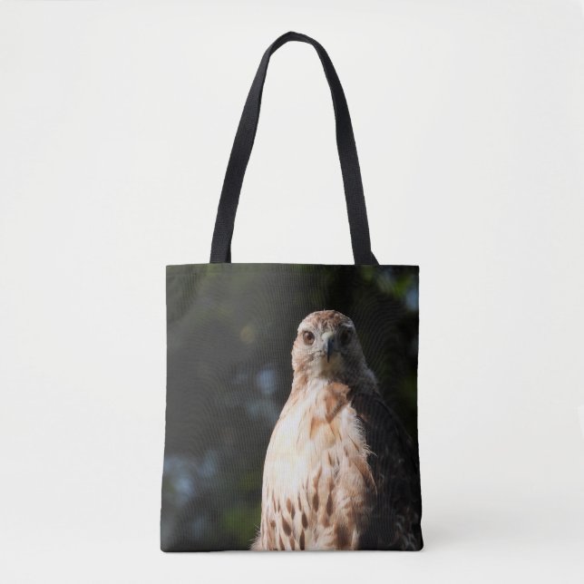 Red Tail Hawk Stare Tote Bag (Front)