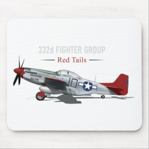 Red Tail P-51 Mustang of the Tuskegee Airmen Mouse Pad