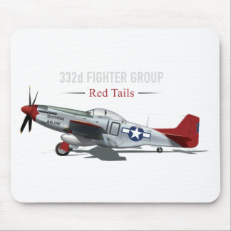 Red Tail P-51 Mustang of the Tuskegee Airmen Mouse Pad