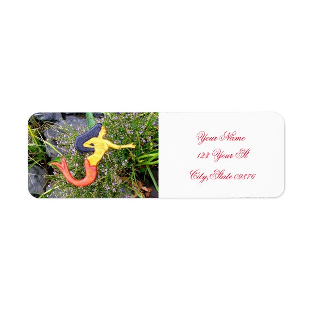 red-tail sirena mermaid return address label (Front)