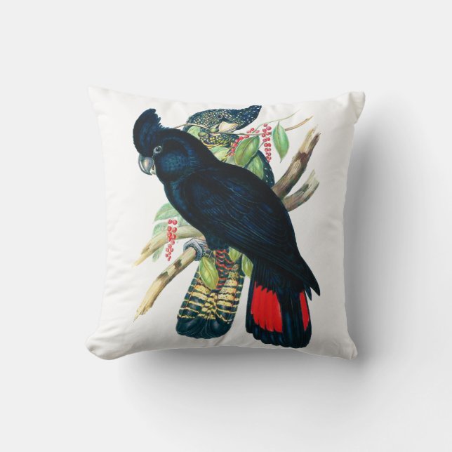 Red tailed, Black (Banksian) Cockatoos. Cushion (Front)