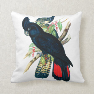 Red tailed, Black (Banksian) Cockatoos. Cushion