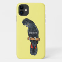 Red-tailed black cockatoo bird cartoon