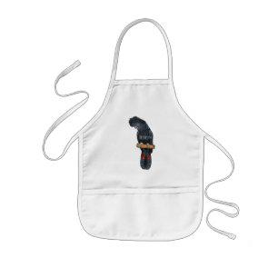 Red-tailed black cockatoo bird cartoon kids apron