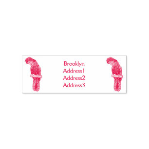 Red-tailed black cockatoo bird cartoon self-inking stamp