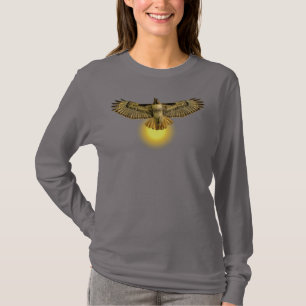 Red Tailed Hawk Flying Into the Sun T-Shirt