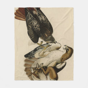 Red-tailed Hawk from Audubon's Birds of America Fleece Blanket