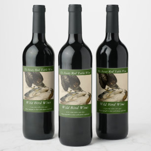 Red-tailed Hawk from Audubon's Birds of America Wine Label