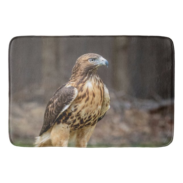 Red-tailed hawk in the Hudson Valley Bath Mat (Front)